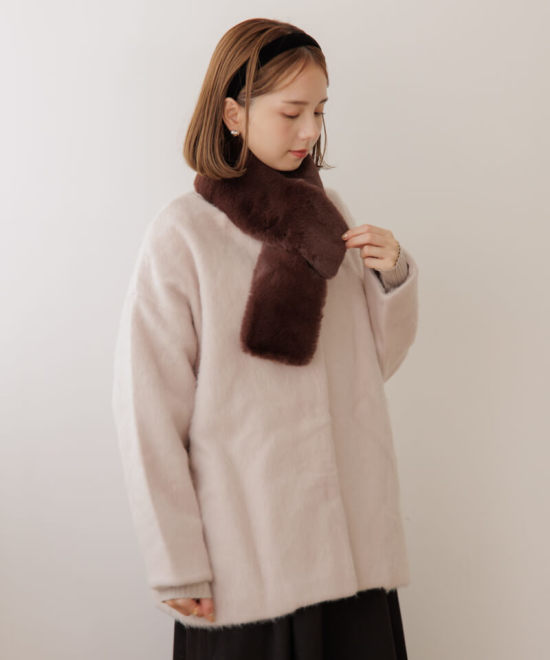 10%OFF】sweetie fur muffler ～ｽｳｨｰﾃｨｰﾌｧｰﾏﾌﾗｰ | flower／フラワー