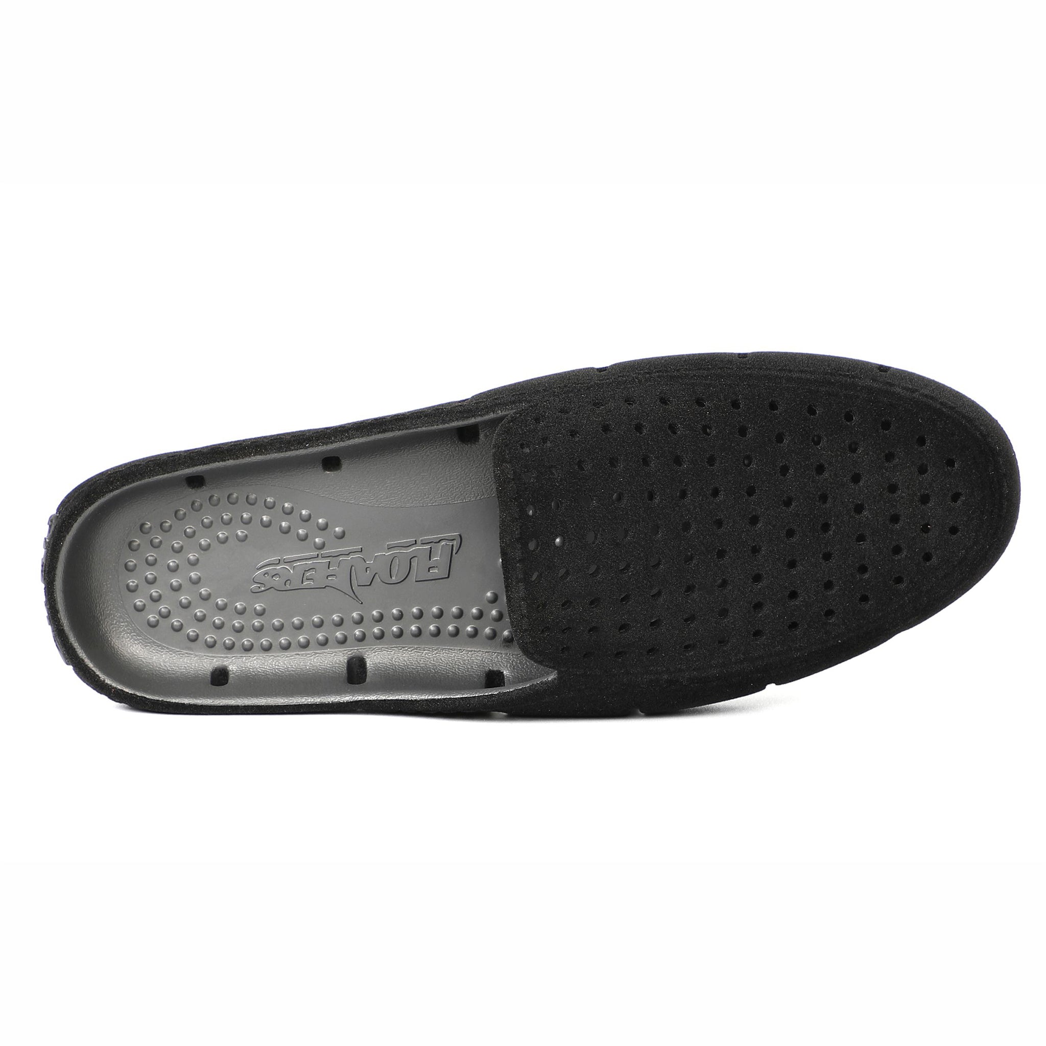 Women's Sunset Slide 3.0 Foam Shoe | Black Vegan Suede – Floafers