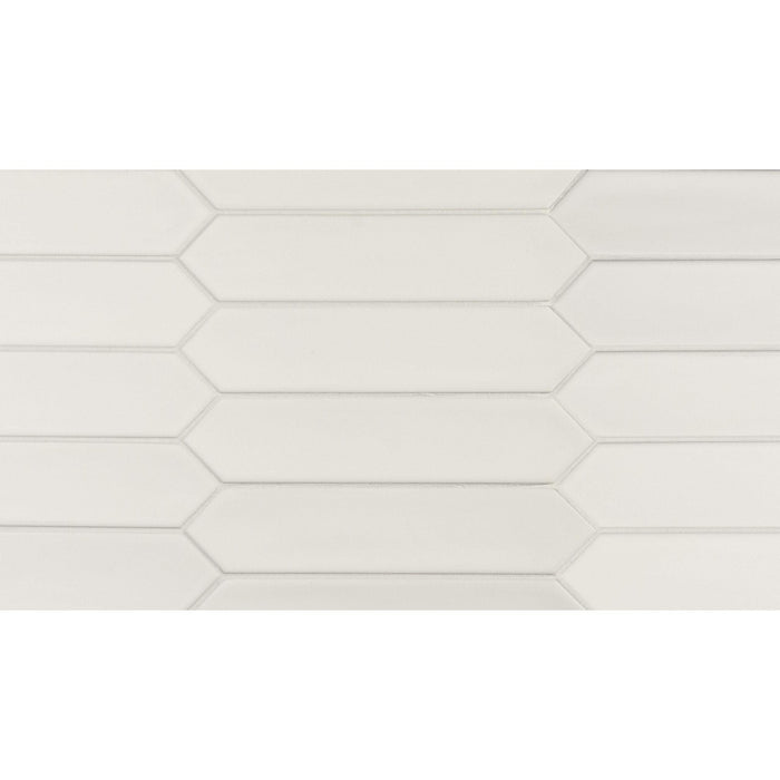 Tesoro - Lanse Series - 2 in. x 10 in. Ceramic Picket Tile - White