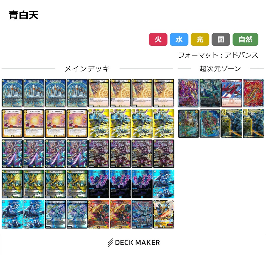 青白天門 高レート デュエルマスターズ 青白天門 デッキ ヘブンズ