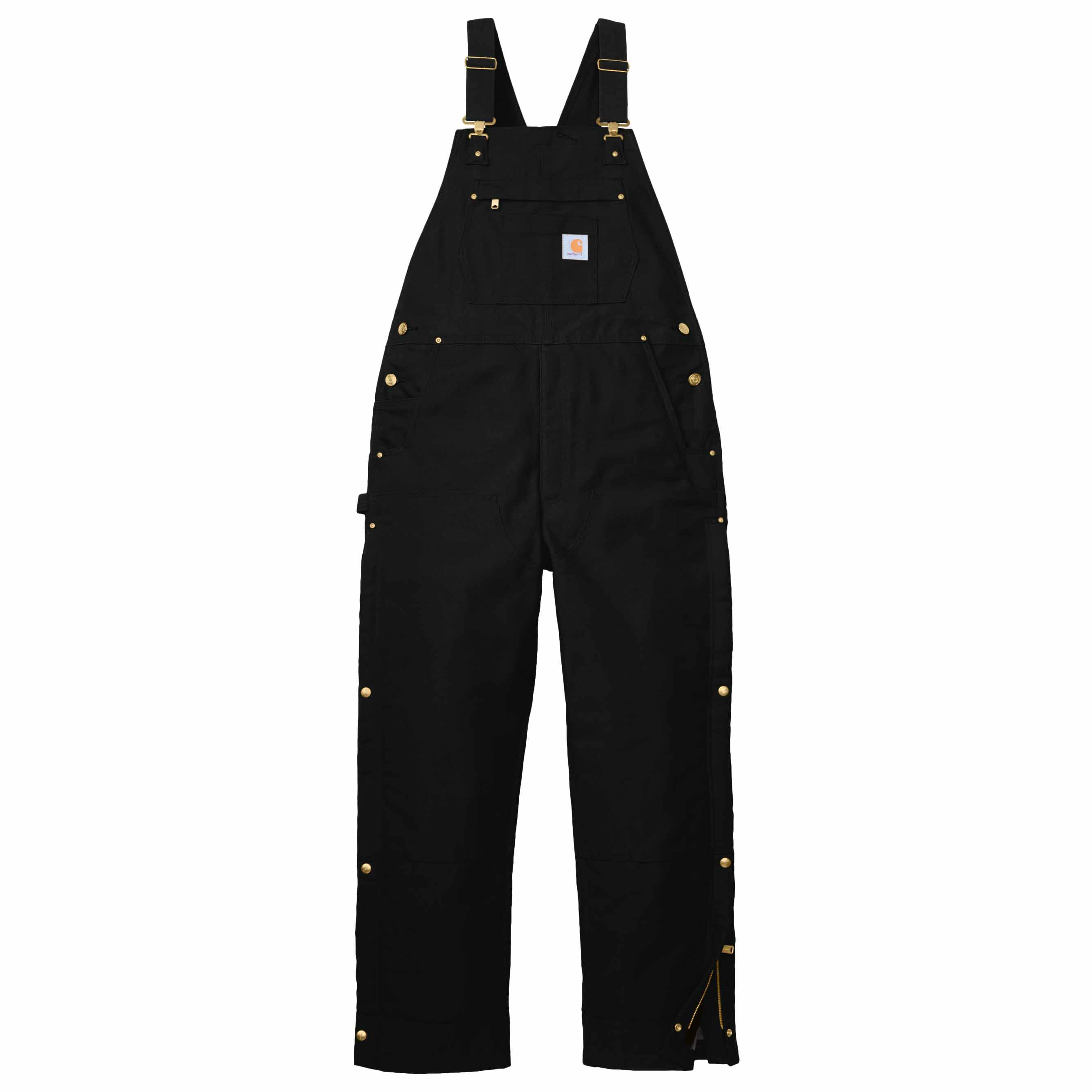 Carhartt CT106672 Firm Duck Insulated Bib Overalls - Black | Full
