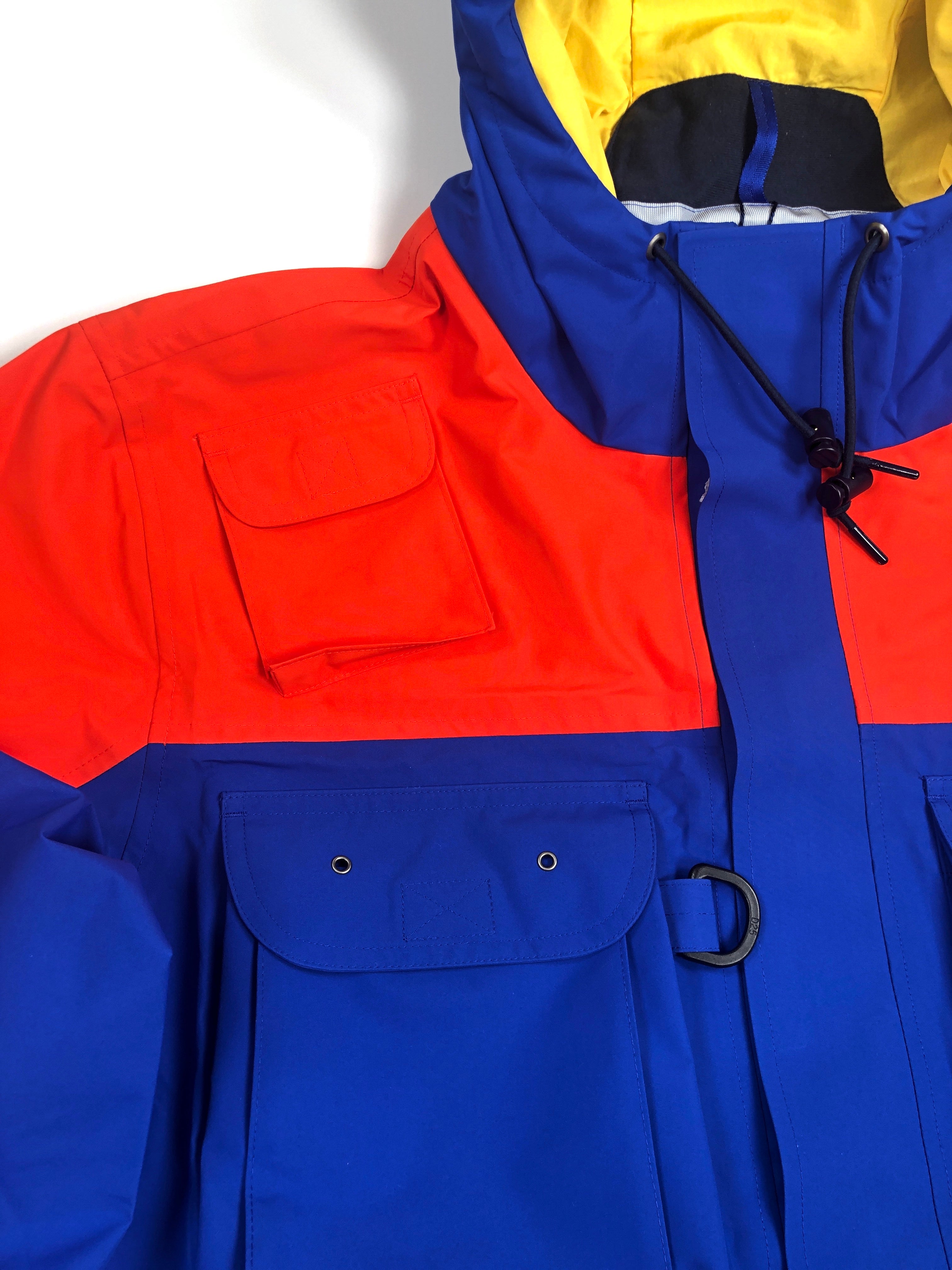 2XL Polo Ralph Lauren Orange Blue Hi Tech Zipper Pocket Waterproof
