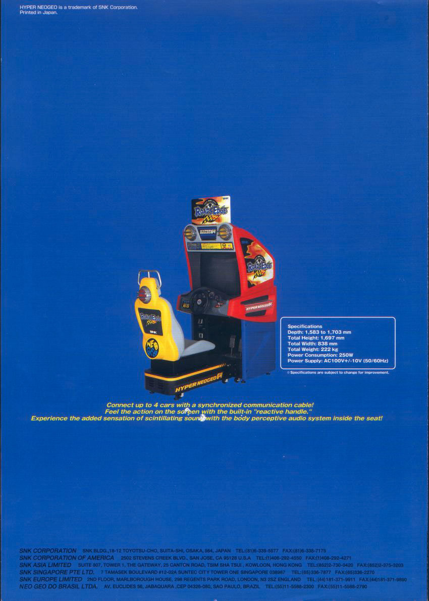 Roads Edge - SNK (Video Game, 1997) - EU | The Arcade Flyer Archive