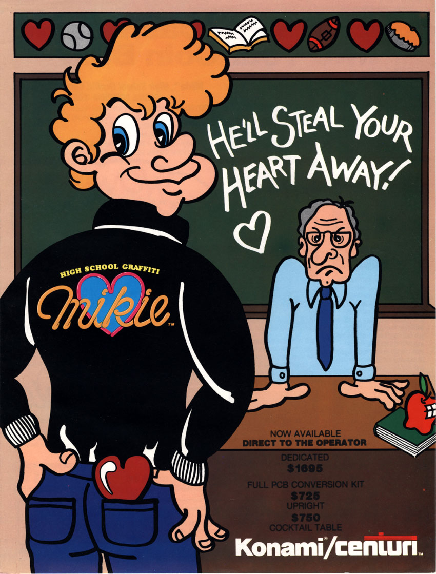 Mikie, High School Graffiti - Konami (Video Game, 1984) - USA