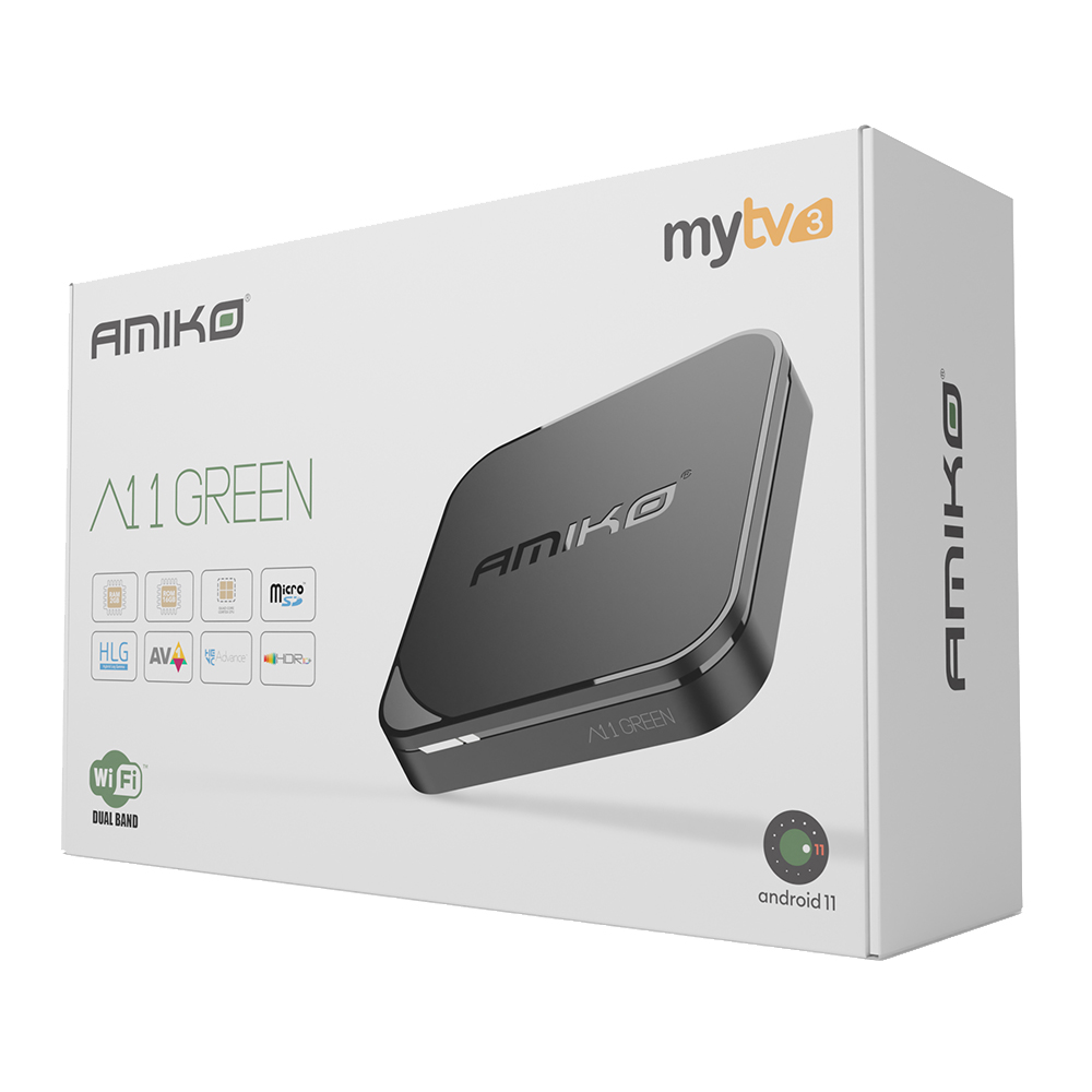 Amiko A11 Green Android IPTV Mediastreamer - FlyPi