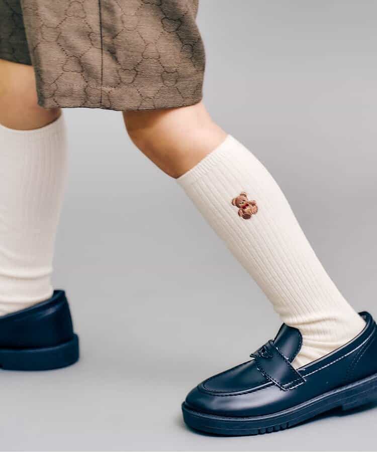 tinybear ロゴ刺繍ハイソックス（V154905）|apres les cours（アプレ