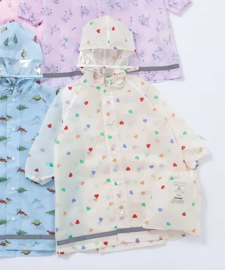 花・ハート・さくらんぼ・恐竜柄レインコート（V163016）|apres les