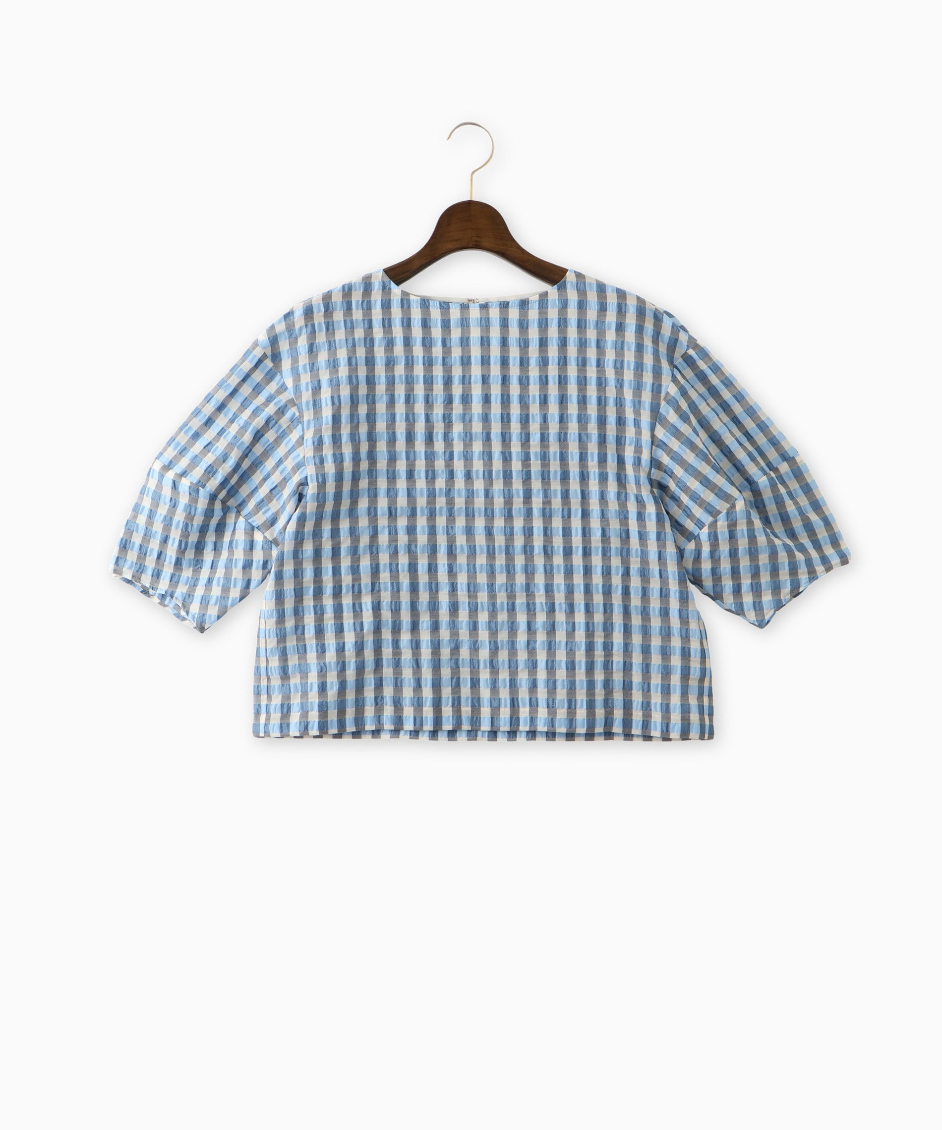 ギンガムチェックブラウス – FACE SANS FARD