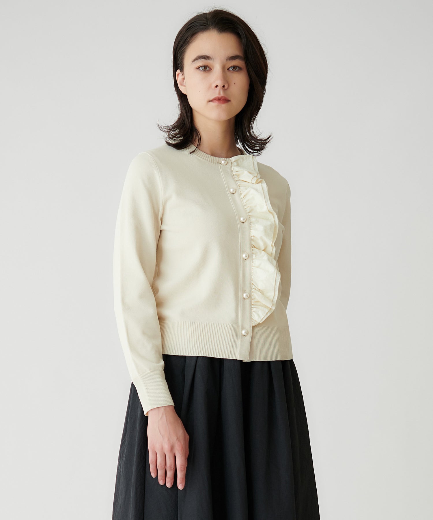 フリルデザインカーディガン – FACE SANS FARD