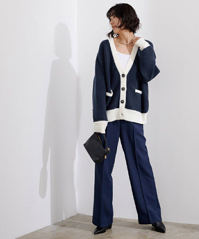 バイカラーニットカーディガン | ur's（ユアーズ）