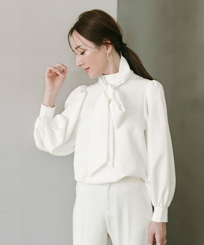 2wayボリュームスリーブボウタイブラウス | ur's（ユアーズ）