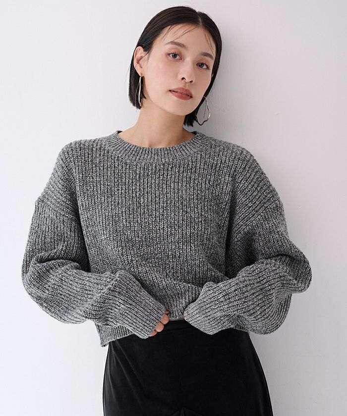 クルーネッククロップドニット | ur's（ユアーズ）