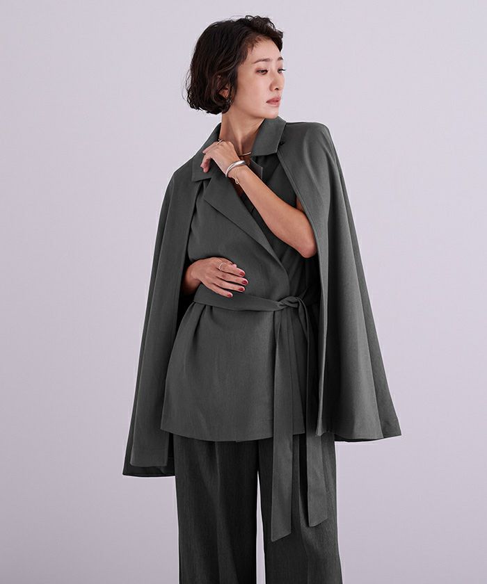 2wayベルト付ケープトレンチコート/ジレ | ur's（ユアーズ）