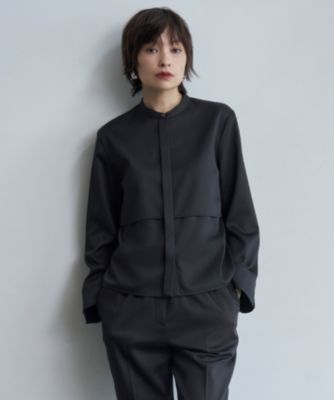 ICB(アイシービー)の【洗える】ウォームサテン クロップドシャツ通販