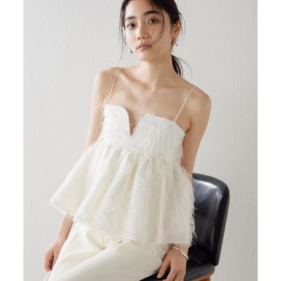 Whim Gazette(ウィム ガゼット)のフェザーキャミブラウス通販 | 集英社