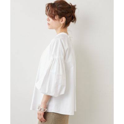 Whim Gazette(ウィム ガゼット)の2WAYオックスボリュームブラウス通販