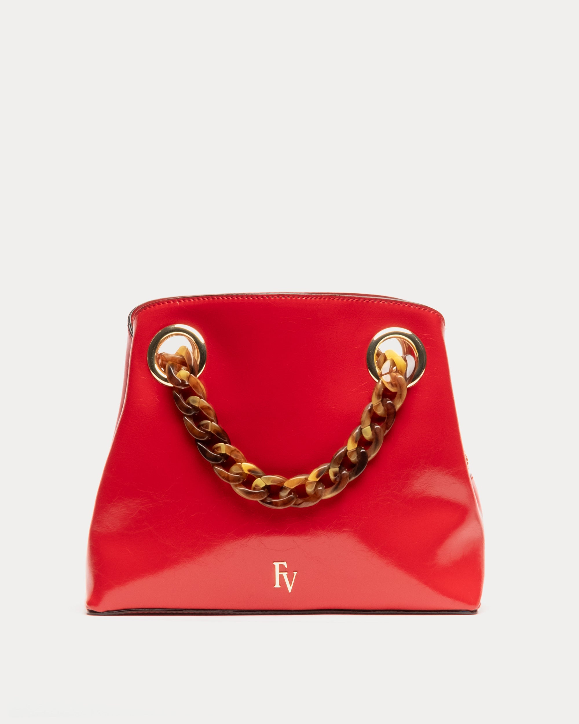 Skip Tote - Crinkled Leather Red – Frances Valentine