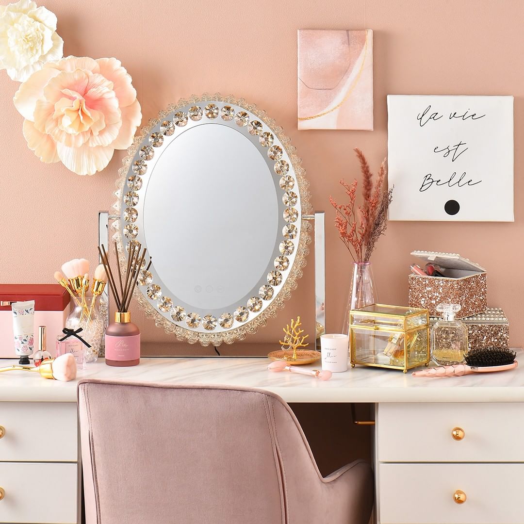 きらきら輝くライトが大人っぽいハリウッドミラー | Francfranc