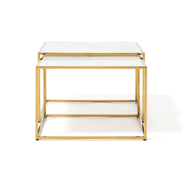レーヌ ネストテーブル L マーブル×ゴールド | Francfranc（フラン