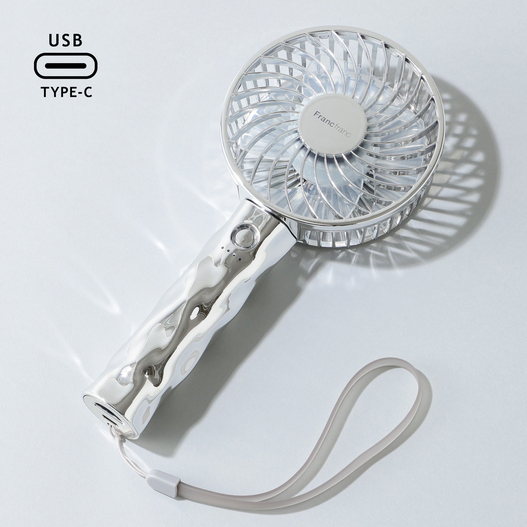 2025年モデル】フレ ハンディファン ウェーブ シルバー | Francfranc