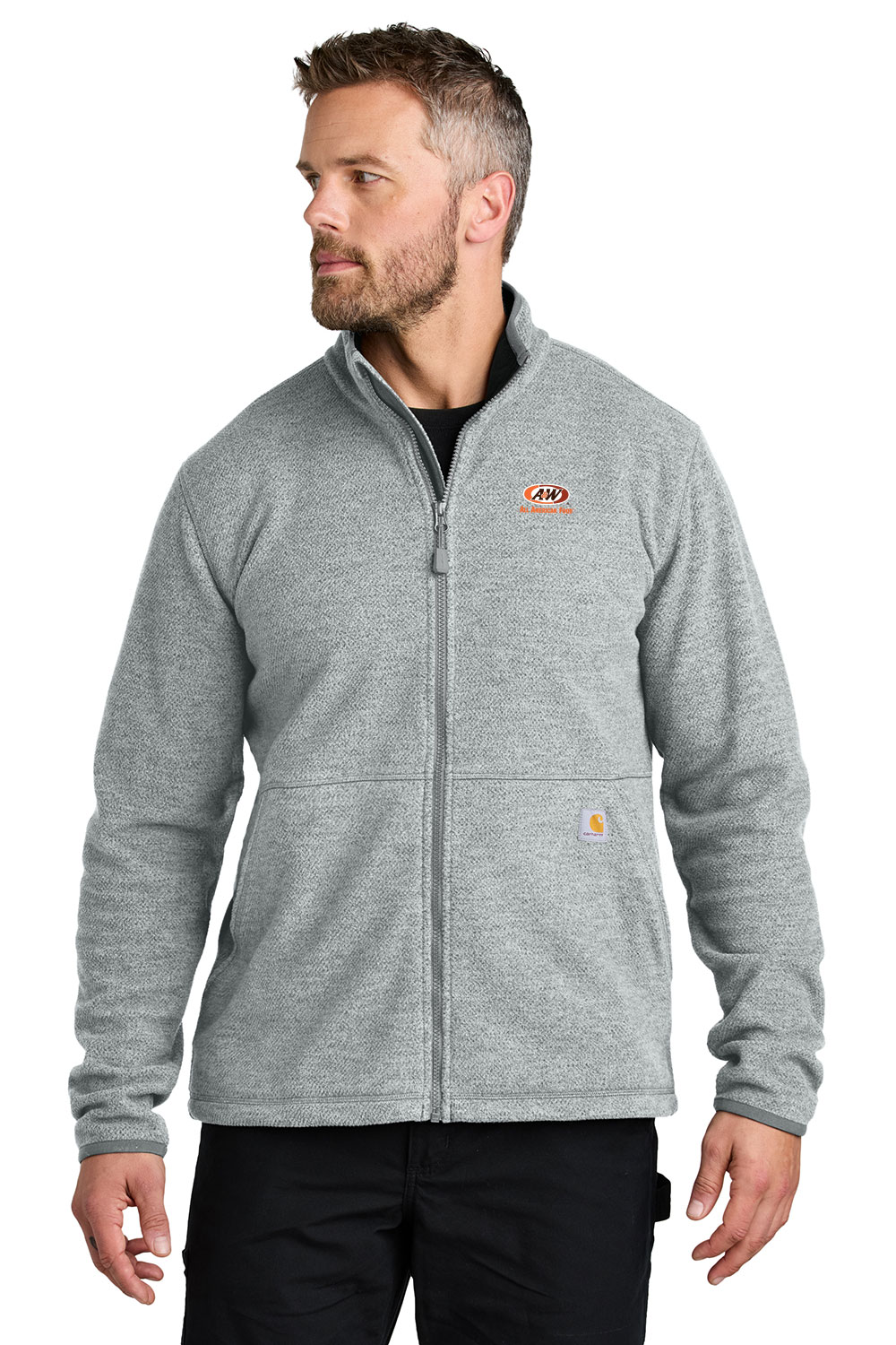 A&W Carhartt® Textured Full-Zip Fleece Jacket-AW-CT106416