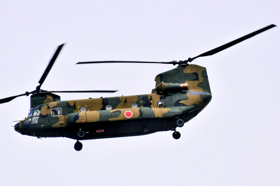 陸上自衛隊 Kawasaki CH-47J Chinook 52975 名古屋飛行場 航空フォト