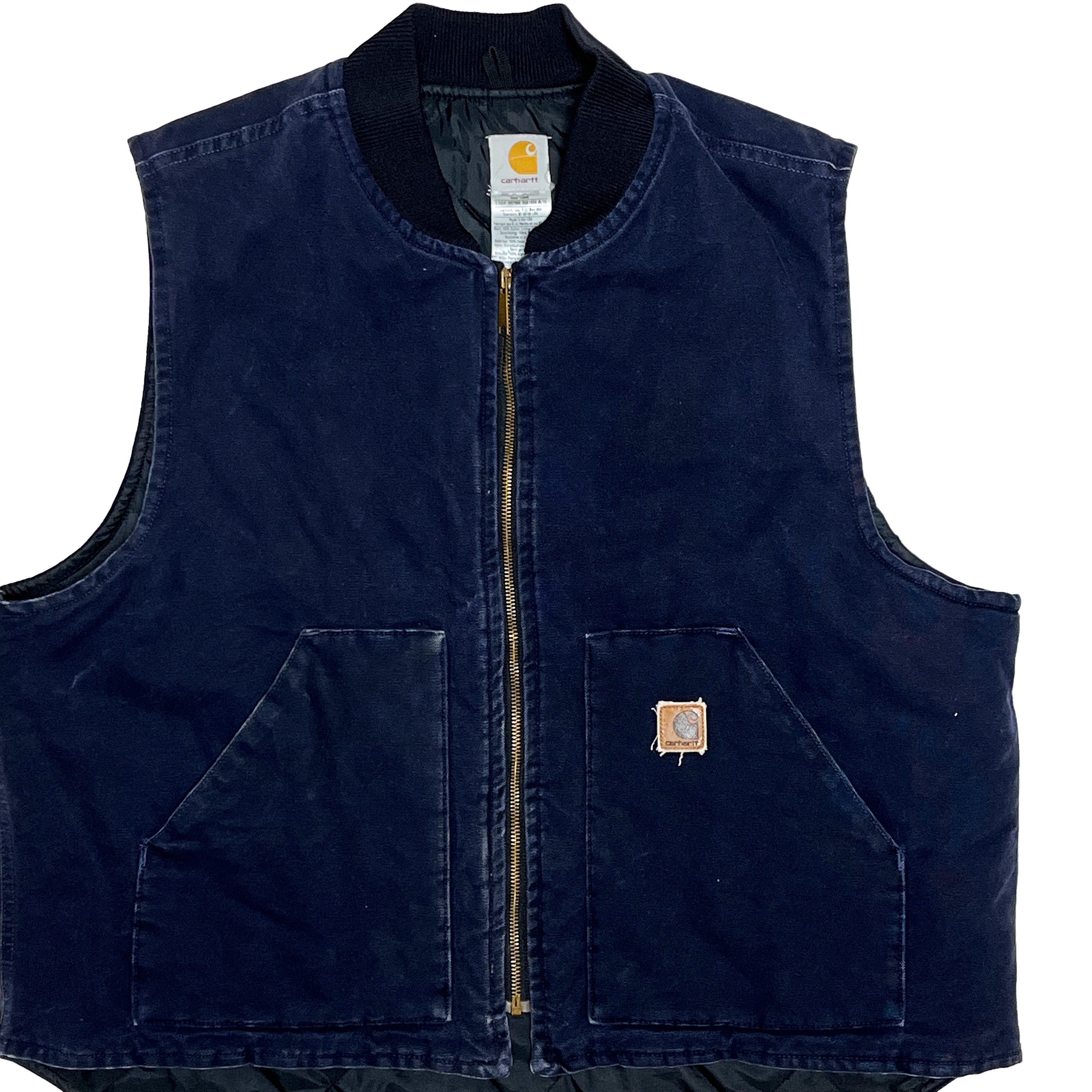アメリカ製 Carhartt ダックベスト ネイビー Size (XXL) ビッグサイズ