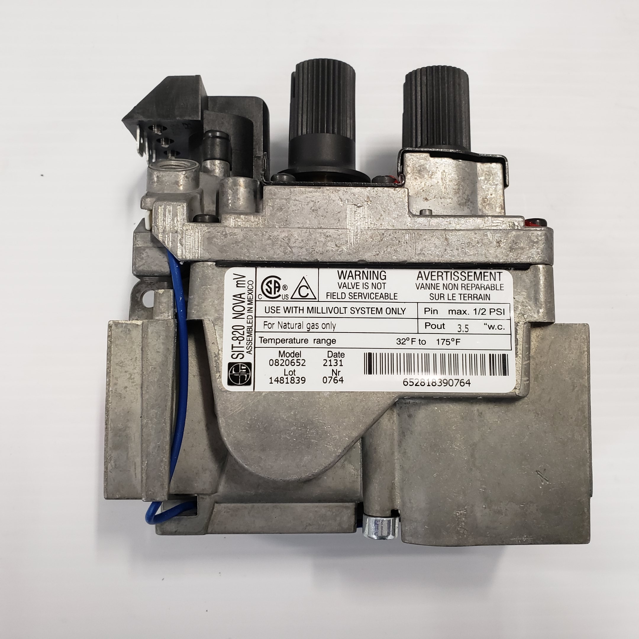 Astria Gas Valve - Natural Gas (H6209) | Friendly Fires