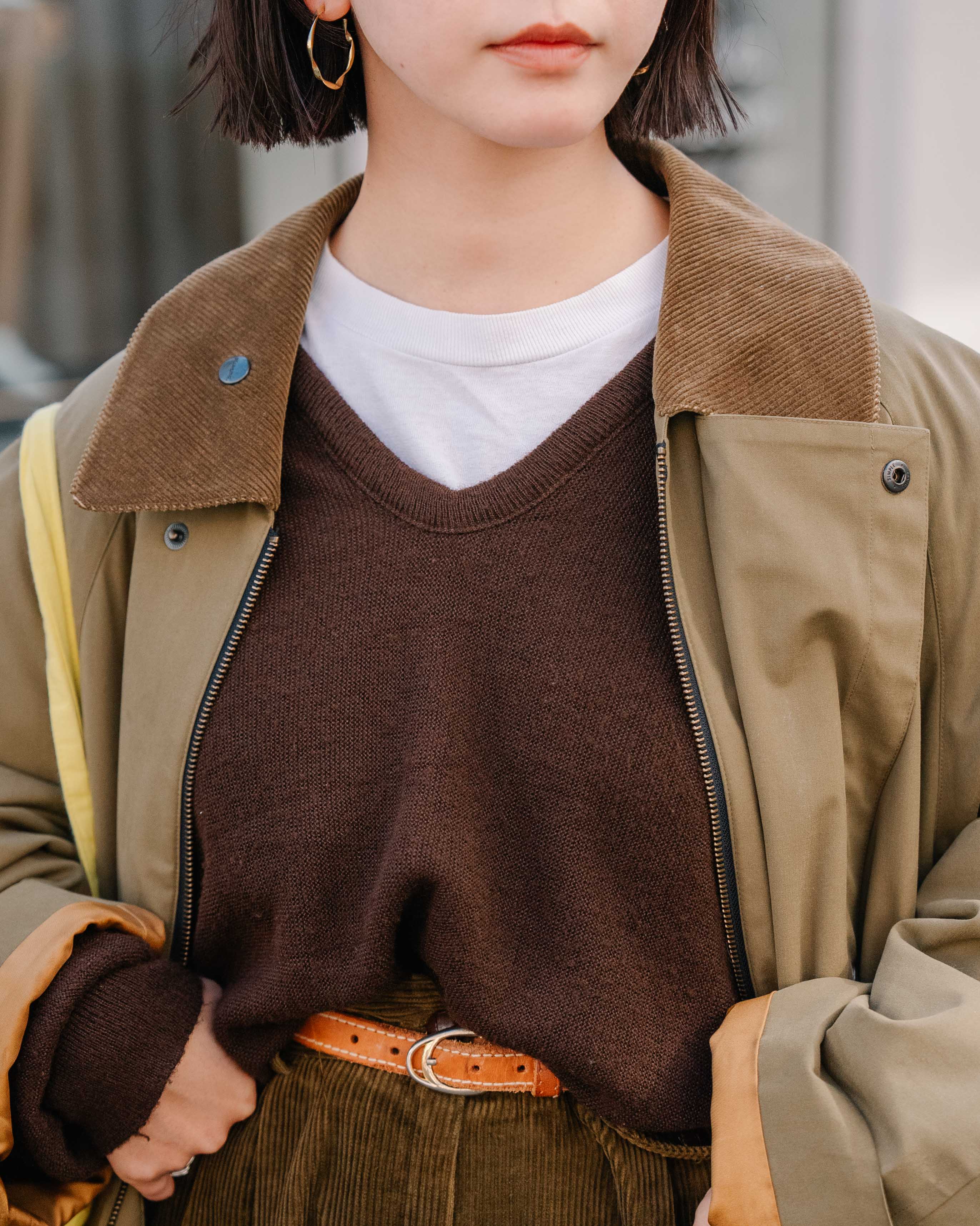 憧れの《バーバリー》のコートを主役に、ワントーンでまとめた冬コーデ