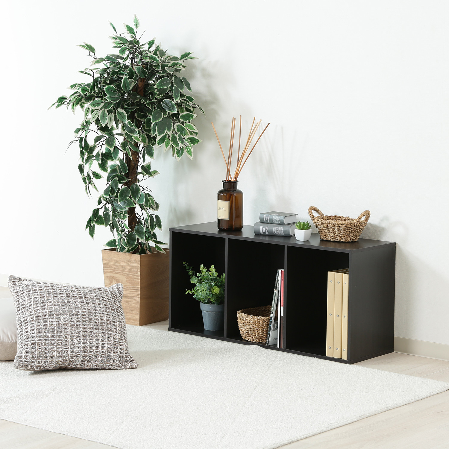 C/D:93502] [セット数:2pcs] カラーボックス 3段 HP943 ブラウン