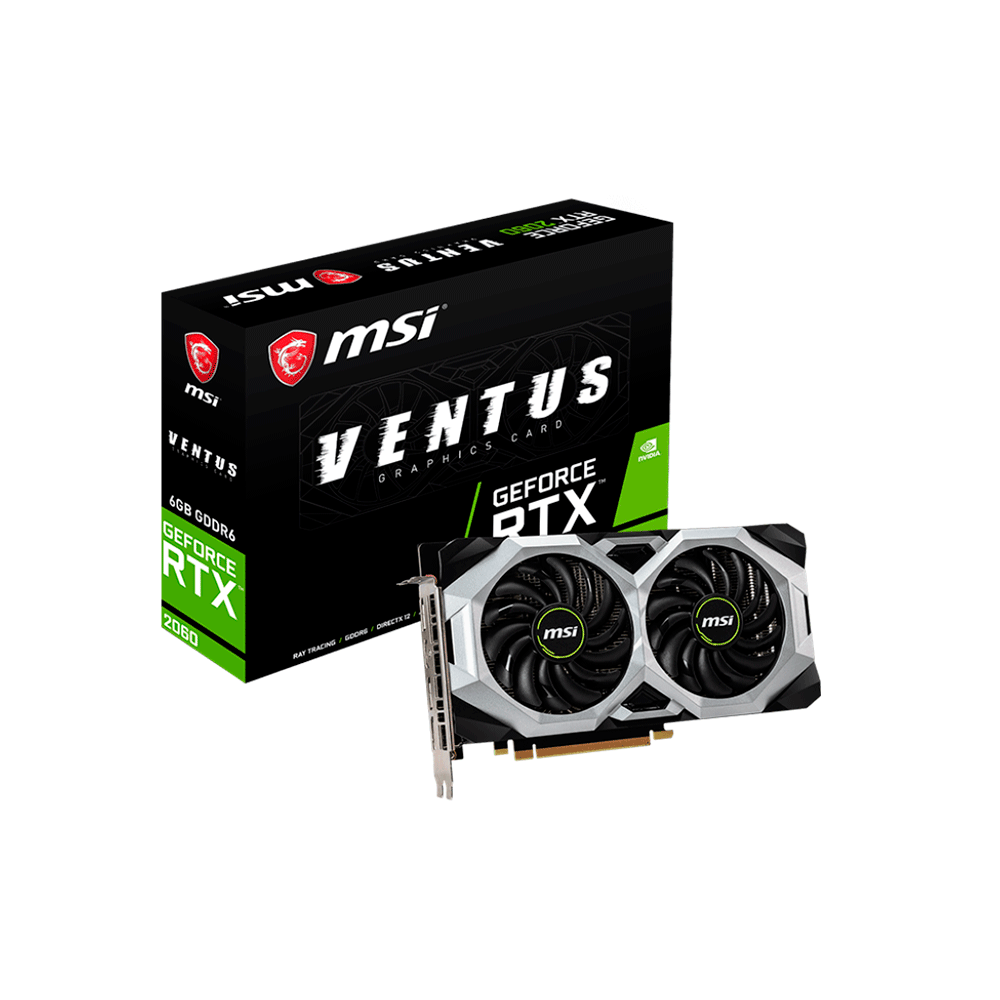 Placa De Vídeo MSI NVIDIA Geforce RTX 2060 Ventus 6GB, GDDR6, 192