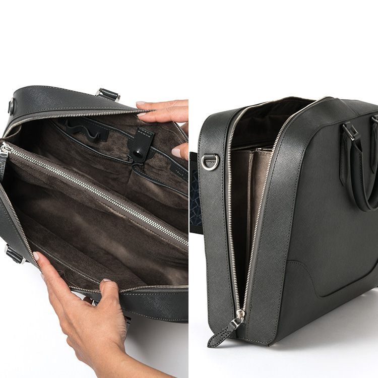PELLE MORBIDA】Capitanoサフィアーノレザーブリーフバッグ CA015