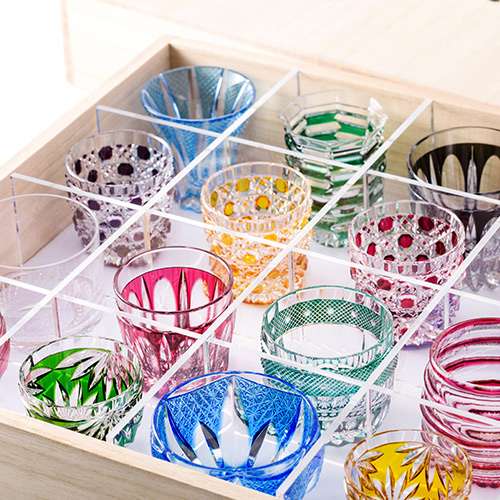 堀口切子】江戸切子 特選盃 貮拾客揃 | 藤巻百貨店