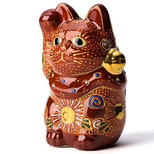 九谷焼盛絵招き猫 高さ45cm 九谷焼盛絵招き猫 高さ45cm