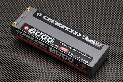 ヨコモ マックスパワー Li-po 6000mAh/7.4V LCGバッテリー YB-V260BLB