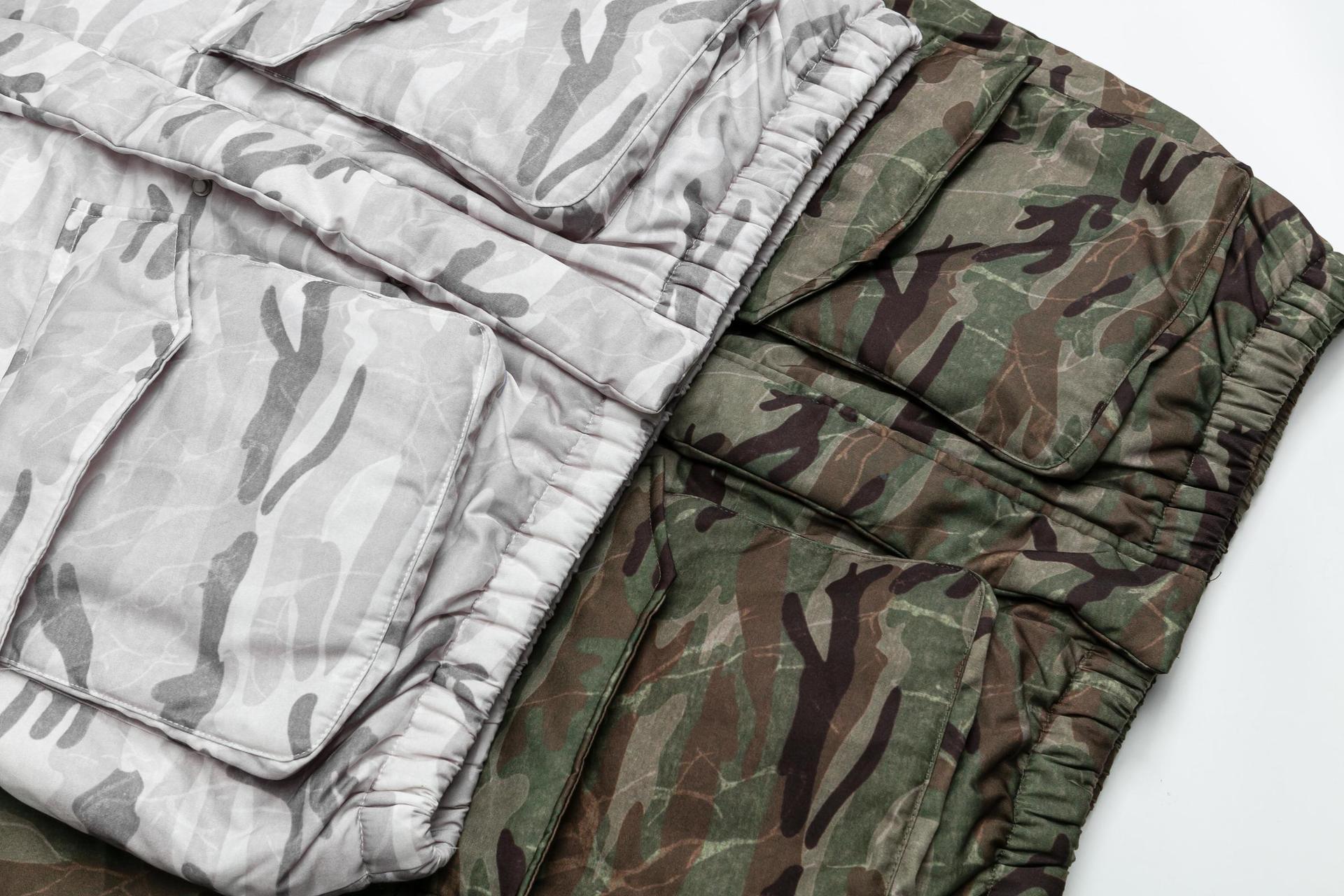 迷彩フード付き中綿ジャケット ミリタリージャケット メンズ