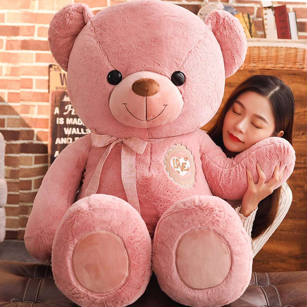 くまぬいぐるみ ふわもこ抱き心地特大くまちゃん くま ピンク(特大