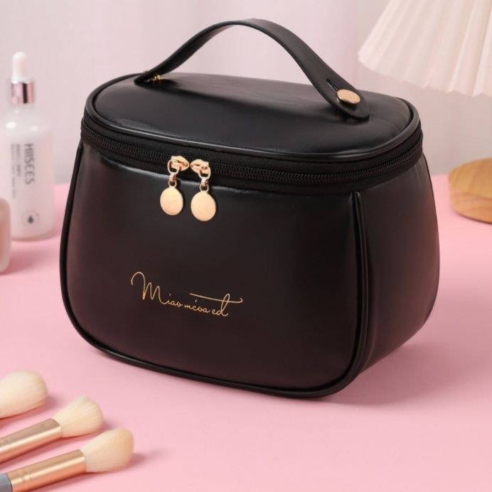 メイクボックス 上品コスメバニティバッグ メイク ボックス 黒|メイク