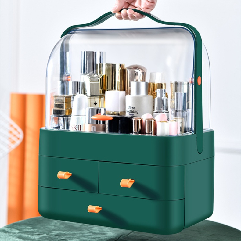 持ち運び便利な二面開閉メイクボックス メイク ボックス 透明|メイク