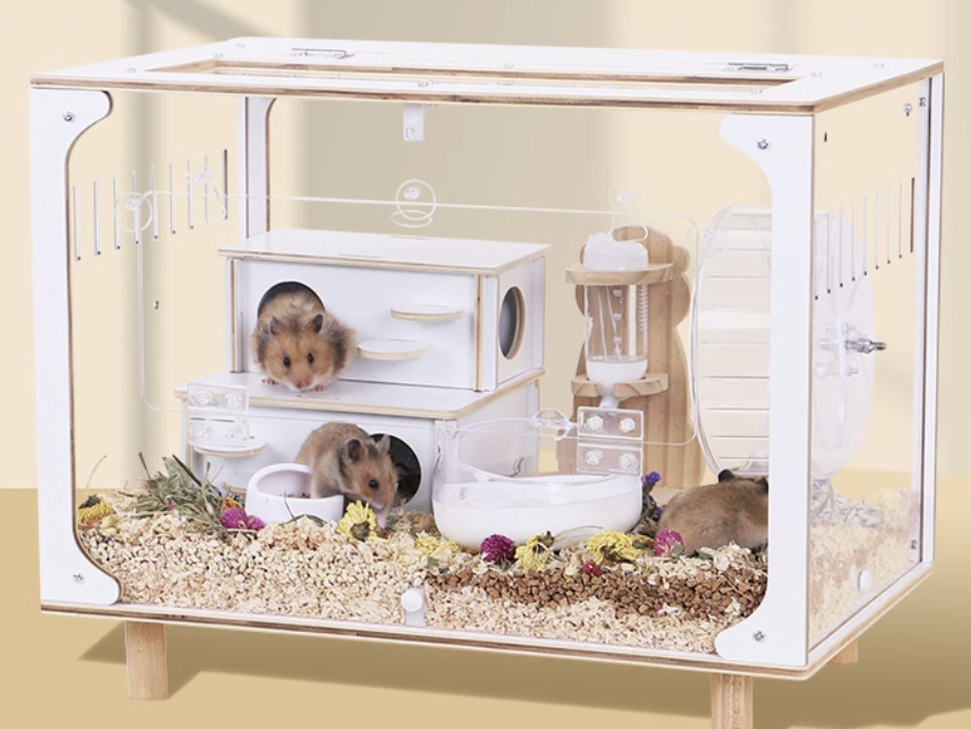 ハムスターケージ 全景ガラス風ハムスター快適ハウス ハウス