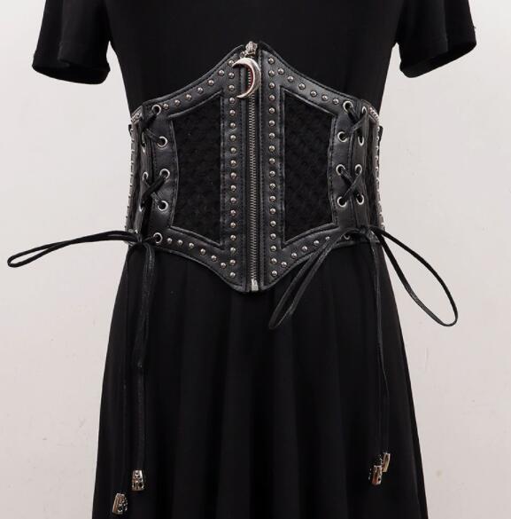 レディース ベルト レディース レザーベルト コルセット風 編み上げ