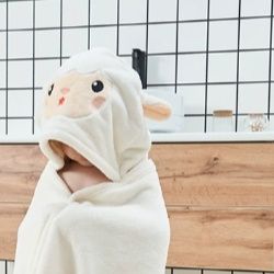 バスタオル 動物顔刺繍付きフード被りバスローブ バスローブ|バス