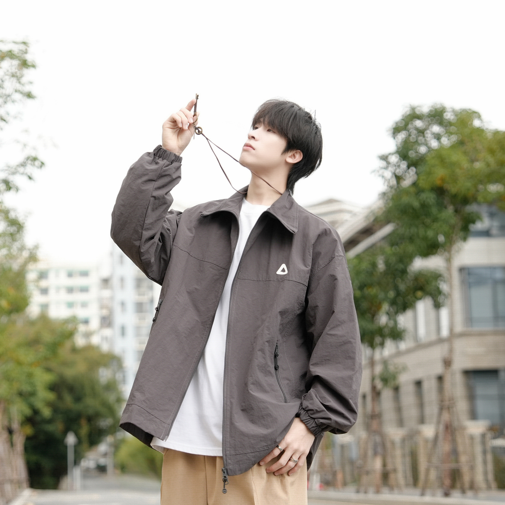 迷彩切替フード付きナイロンジャケット メンズ|ナイロンジャケット専門