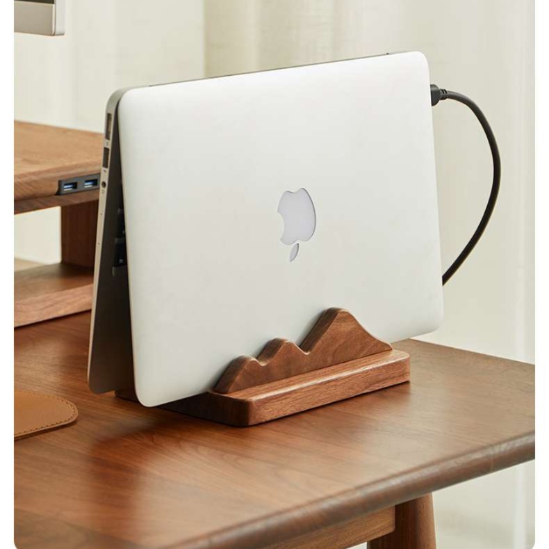 パソコンスタンド 木製ノートパソコン縦置きスタンド ノートパソコン