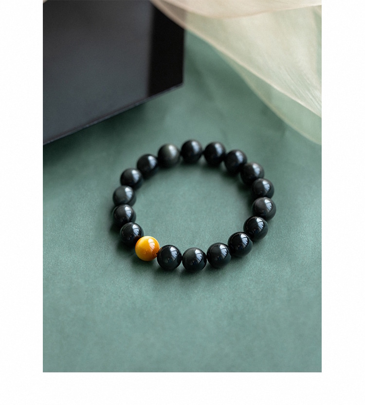 パワーストーンブレスレット 天然石一粒差し魔除け守護ブレスレット 魔