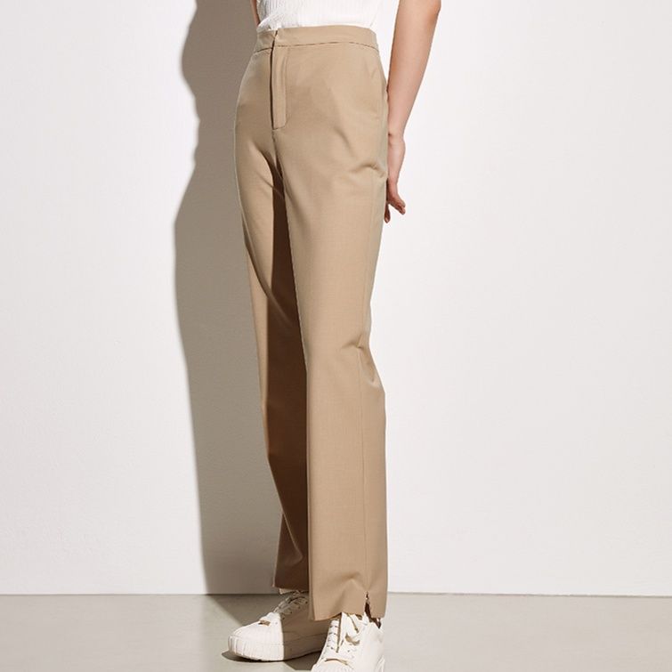 ベージュパンツ すっきりストレートチノパン チノパン|ベージュパンツ