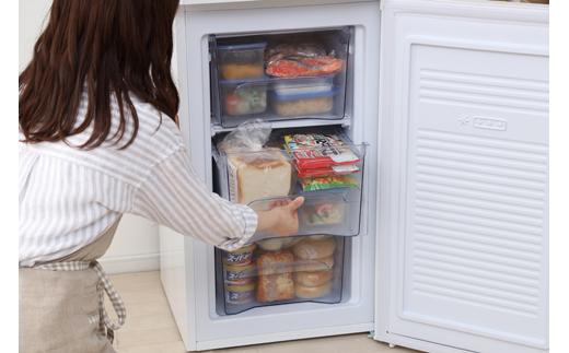 冷凍庫 スリム 小型 家庭用 前開き 60L ノンフロン セカンド冷凍庫