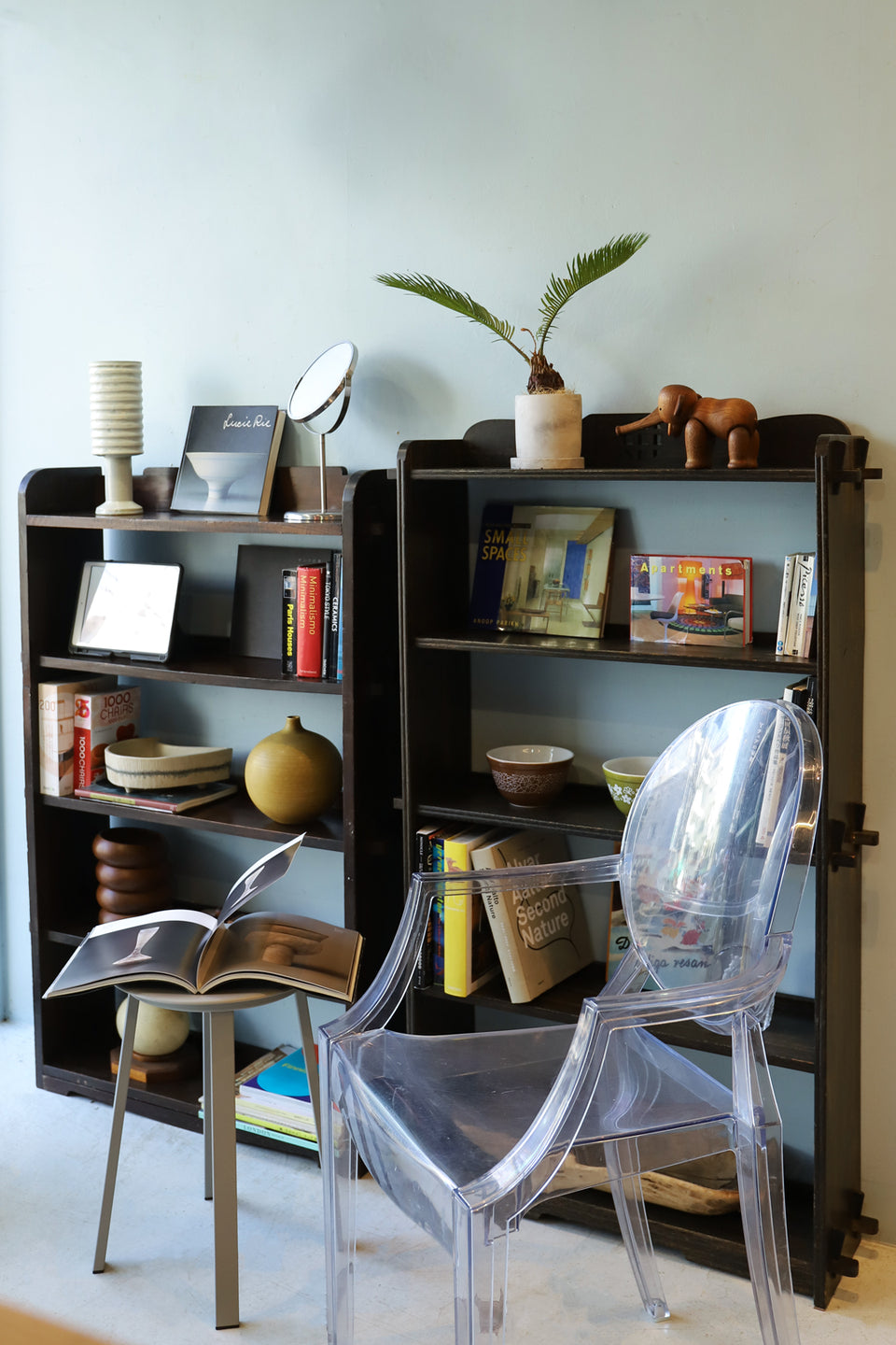 ジャパンヴィンテージ 本棚 ブックシェルフ 楔式 収納 古道具 昭和