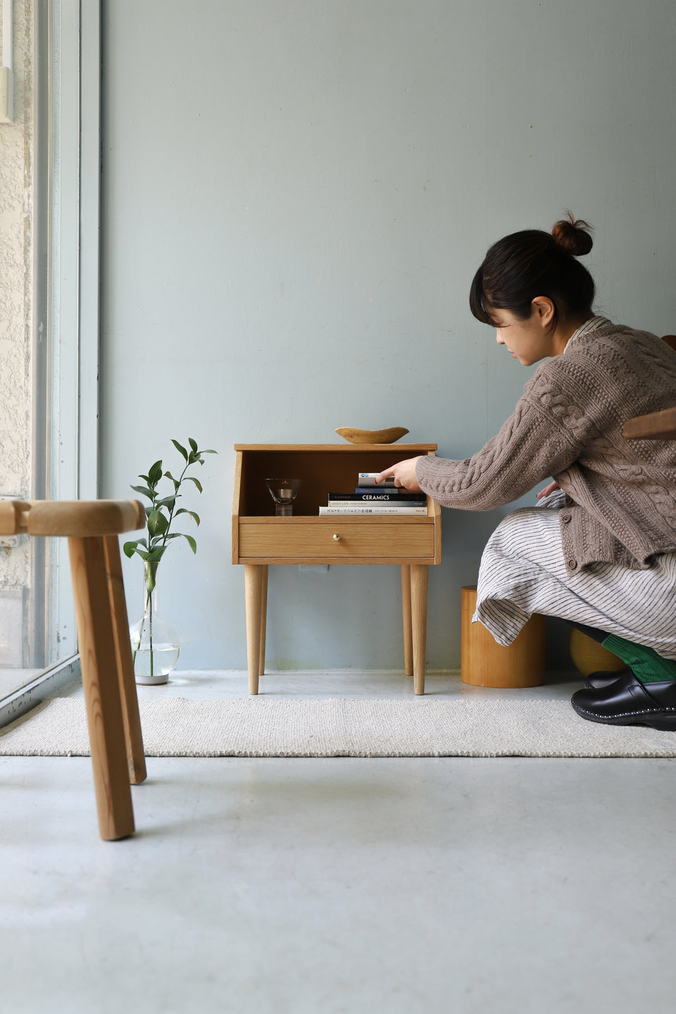 Danish Vintage Oak Night Table/デンマークヴィンテージ ナイト