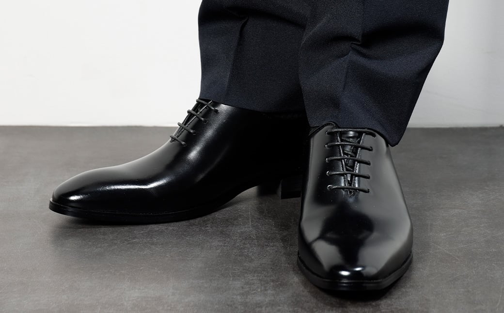 26.5cm】＜MURATA ORIGINAL 本革紳士靴 ホールカット 921011 ブラック